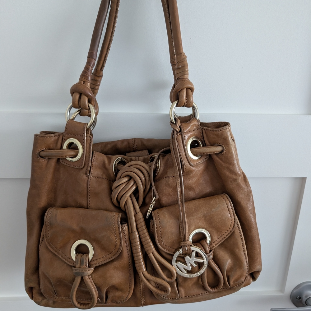 Michael Kors Brown Leather Shoulder Bag